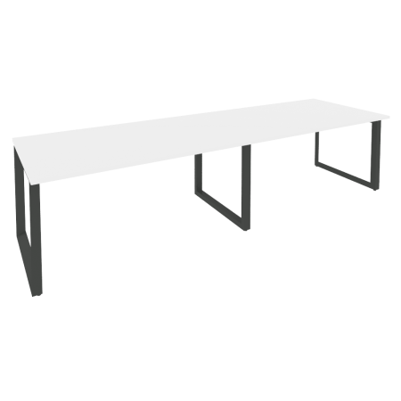 Стол переговорный Onix O.MO-PRG-2.4 3160x980x750 (Белый Бриллиант/Черный металл)