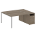 Рабочая станция с опорной тумбой Metal System Style БП.РС-СТП-2.3 1812x1475x750 (Дуб Наварра/Серый металл)