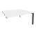 Стол-приставка двойной на П-образном м/к к опорным элем. Onix O.MP-D.SPR-4.7 1580x1475x750 (Тиквуд Темный/Белый Металл)