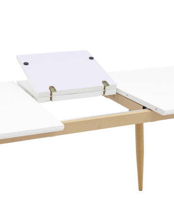 Стол обеденный Стокгольм раскладной 120-160*80 белый (Стол обеденный Стокгольм белый)