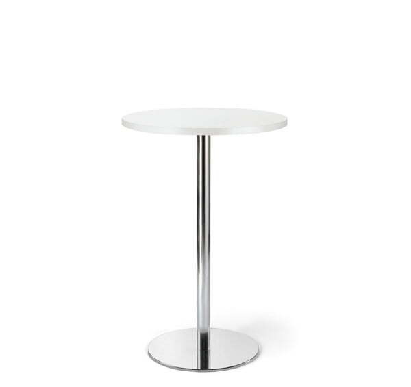 Стол барный 60/105 CAFE 60x105 W3 600х600х1050 (Белый/Хром)