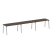 Рабочая станция на 3 рабочих места на А-образном м/к Metal System Style БА.СМ-3.3 4200x720x750 (Дуб наварра/Серый металл)