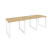 Рабочая станция на О-образном м/к Onix O.MO-RS-3.0.7 2340x720x750 (Тиквуд Темный/Белый Металл)