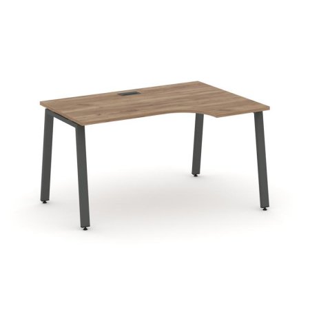 Стол рабочий эргономичный SN-6A.SPA-001(R) (1380х600/980х750) (Дуб Табак/Металл Антрацит)