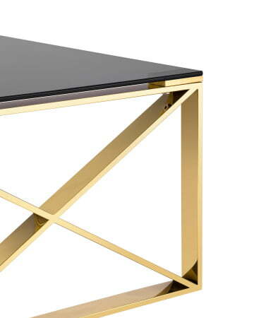 Журнальный стол 120*60 КРОСС золото стекло smoke (Журнальный стол Кросс золотой)