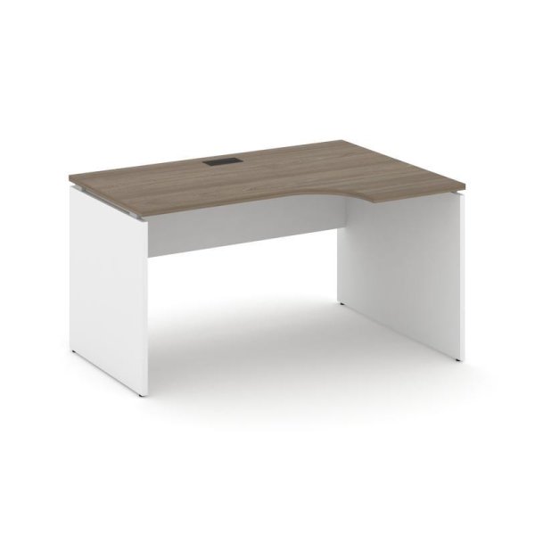 Стол рабочий эргономичный SN-D.SPA-021(R) (1380х800/980х750) (Вяз Благородный/Белый)