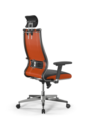 Кресло для руководителя Метта Sit 10 B2-160D - X2+Extra /Km39/Wm12/D03P/H3mL-2D(M09.B22.G18.W02) (Черный | Оранжевый)