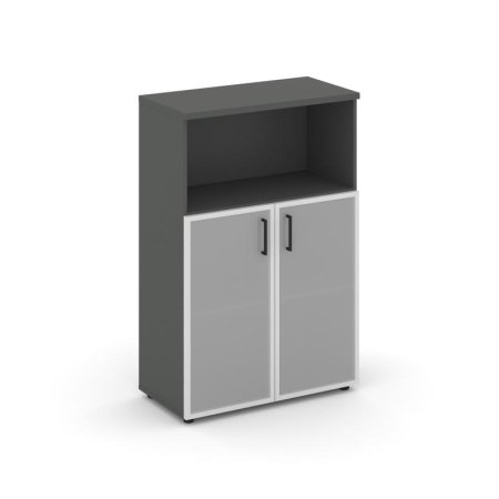 Шкаф средний широкий SN.STS-203 (796х400х1203) (Антрацит/Сатин)