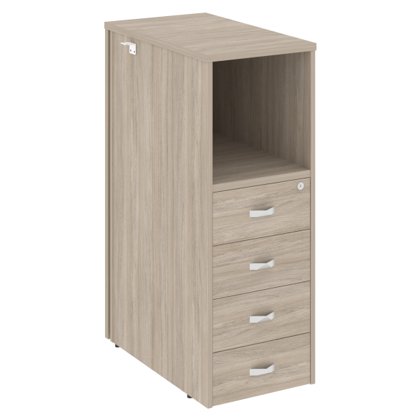 Тумба 4 ящика завершающая, правая Onix O.R-TV-4R 436x767x1185 (Дуб Аттик)