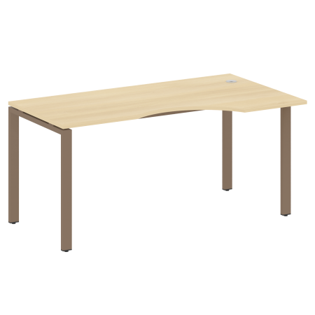 Стол криволинейный правый Metal System Style БП.СА-1 Пр 1600x900x750 (Акация/Мокко металл)