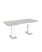 Стол Clyde 110-168*75 бетон/белый (Стол обеденный Clyde белый)
