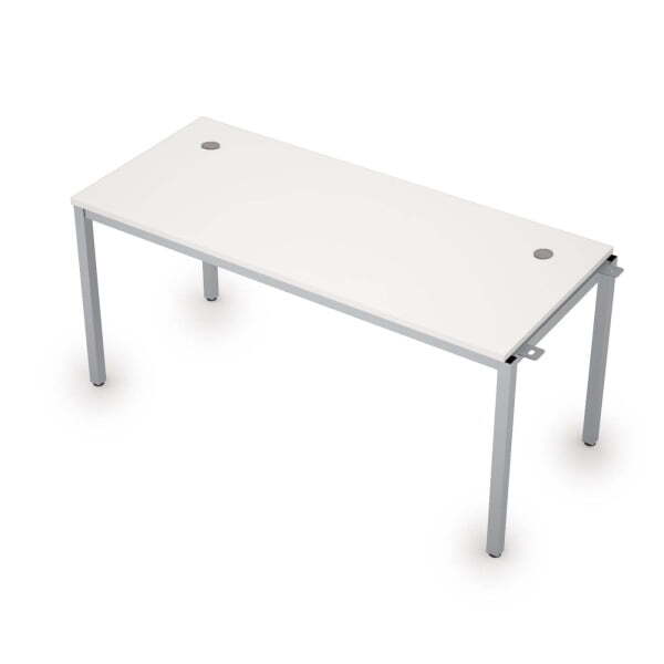 6МБН.174 Линейные бенч-системы, начальный модуль (1600x700x750) (Белый/Алюминий матовый)