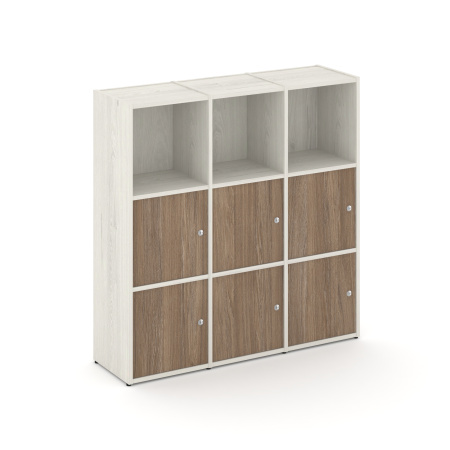 Стеллаж Locker Plus LK.K-003 1188x350x1203 (Дуб Наварра | Дуб Аризона)
