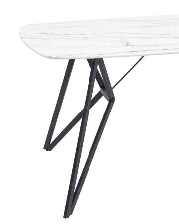 Стол обеденный Денвер 140*90 белый стеклянный (Стол обеденный Денвер белый)