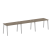 Рабочая станция на 3 рабочих места на А-образном м/к Metal System Style БА.СМ-3.2 3600x720x750 (Дуб наварра/Серый металл)