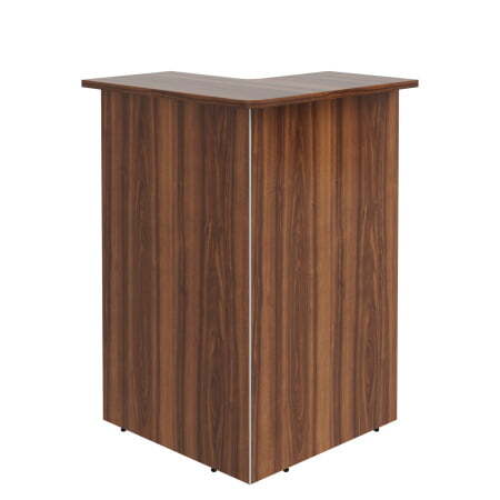 Стойка ресепшен угловая правая Dex DMC 88 R 800x800x1200 (Орех Даллас)