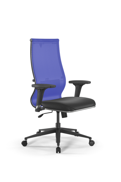 Кресло для руководителя Метта Sit 10 B2-163D - T+Extra /Km00/Wm12/D02P(M09.B11.G19.W02) (Васильковый | Черный)