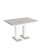 Стол Clyde 110-168*75 бетон/белый (Стол обеденный Clyde белый)