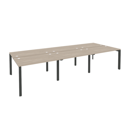 Рабочая станция на П-образном м/к Onix O.MP-D.RS-6.2.7 3540x1475x750 (Дуб Аттик/Черный металл)