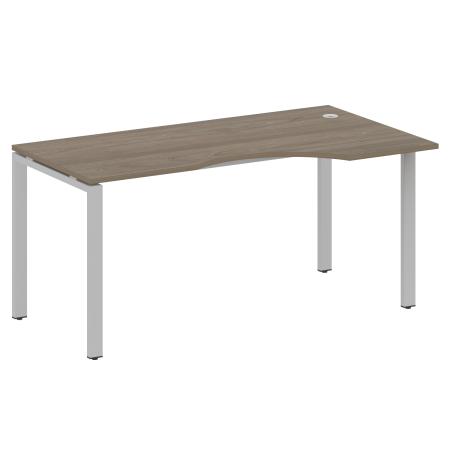 Стол криволинейный правый Metal System Style БП.СА-1 Пр 1600x900x750 (Вяз/Серый металл)