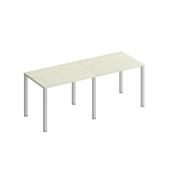 Рабочая станция на металлокаркасе КФ (2х100) Комфорт КФ К.1130-2 2000x750x750 (Дуб шамони светлыйСерый)