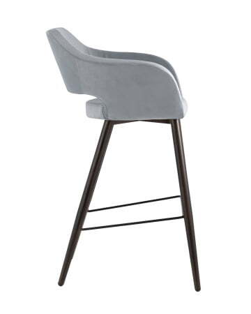 Стул барный Саймон велюр серый (Стул барный Саймон серый)