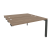 Стол-приставка двойной на П-образном м/к к опорным элем. Onix O.MP-D.SPR-3.7 1380x1475x750 (Тиквуд Темный/Белый Металл)