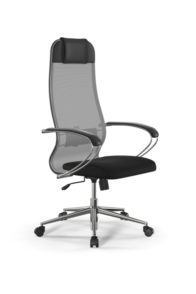 Кресло для руководителя Метта Sit 10 B1-180K - X2+UMF(X1) /Um00/Wh00/K1cL(M09.B23.G18.W01 (Темно-серый | Черный)