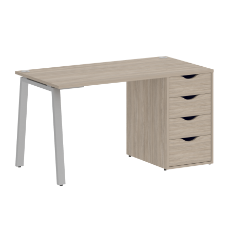 Стол письменный VR.SP-3-138.4.A 1380x720x750 (Дуб Аттик/Серый Металл)