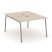 Рабочая станция 2 места ES.D.RS-2.2-LK (1180х1500х750) (Тиквуд Светлый/Металл Латте)