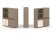 Тумба двойная + высокая надставка ES.NB.2V-21 (1500х410х1520) (Латте/Тиквуд Светлый)