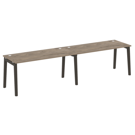 Рабочая станция на деревянных опорах Onix Wood OW.RS-2.4.7 3160x720x750 (Тиквуд Темный/Дуб Темный)