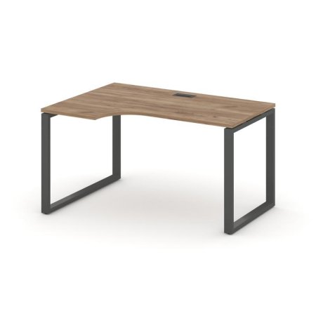Стол рабочий эргономичный SN-6O.SPA-002(L) (1580х600/980х750) (Дуб Табак/Металл Антрацит)