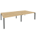 Рабочая станция на П-образном м/к Onix O.MP-D.RS-4.4.8 3160x1635x750 (Тиквуд Темный/Белый Металл)