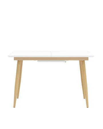 Стол обеденный Стокгольм раскладной 120-160*80 белый (Стол обеденный Стокгольм белый)