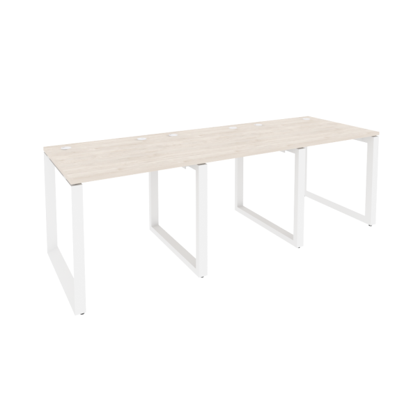 Рабочая станция на О-образном м/к Onix O.MO-RS-3.0.8 2340x800x750 (Денвер Светлый/Белый Металл)