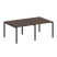Переговорный стол 2 столешницы Metal System Style БП.ПРГ-2.1 2000x1235x750 (Дуб Наварра/Серый металл)