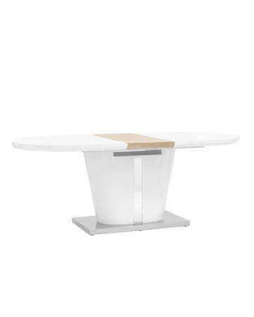 Стол обеденный Мулен раскладной 160-220*90 глянцевый белый (Стол обеденный Мулен белый)