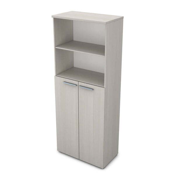 9Ш.005.3 Шкаф высокий с открытой полкой (800x450x2045) (Ivory)