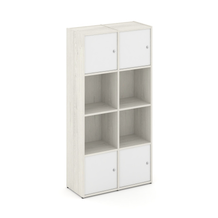 Стеллаж Locker Plus LK.K-005 798x350x1593 (Дуб Наварра | Белый)