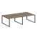 Рабочая станция Metal System Style БО.СМ-4.3 2800x1475x750 (Дуб Наварра/Серый металл)