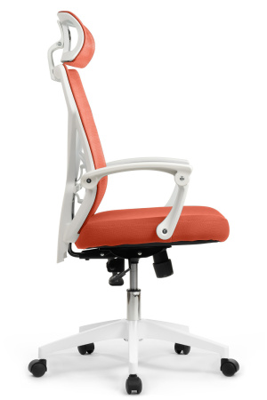 Офисное кресло Oliver RCH W-203AC Белый пластик | Оранжевый (Белый | Оранжевый)