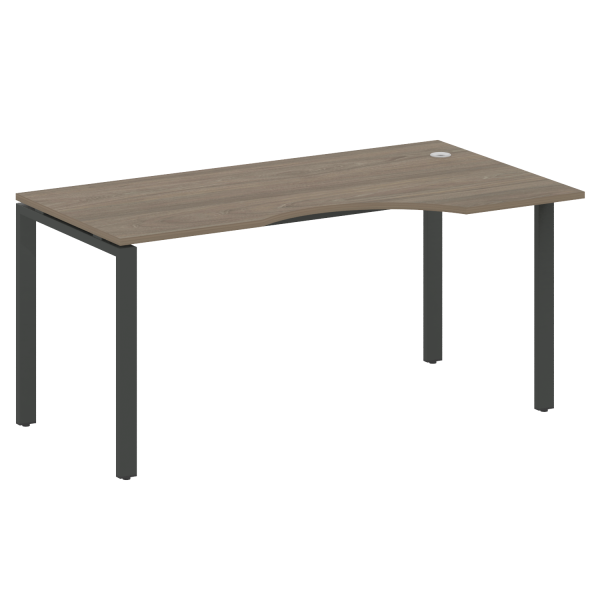Стол криволинейный правый Metal System Style БП.СА-1 Пр 1600x900x750 (Вяз/Антрацит металл)