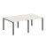 Переговорный стол 2 столешницы Metal System Style БП.ПРГ-2.1 2000x1235x750 (Дуб Наварра/Серый металл)