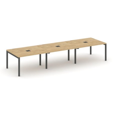 Стол переговорный SN-5P.SPRG-053 (4410х1180х750) (Тиквуд Светлый/Металл Антрацит)