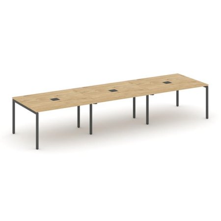 Стол переговорный SN-4P.SPRG-054 (4740х1180х750) (Тиквуд Светлый/Металл Антрацит)