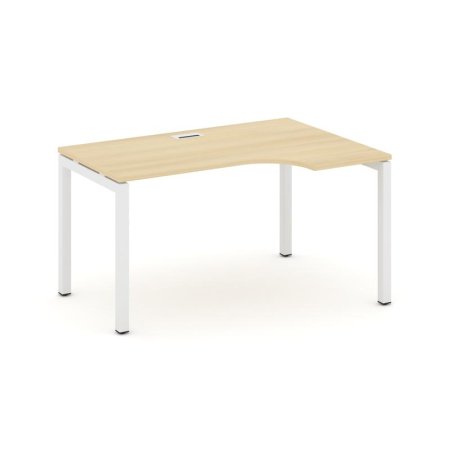 Стол рабочий эргономичный SN-5P.SPA-011(R) (1380х700/980х750) (Акация Лорка/Металл Белый)