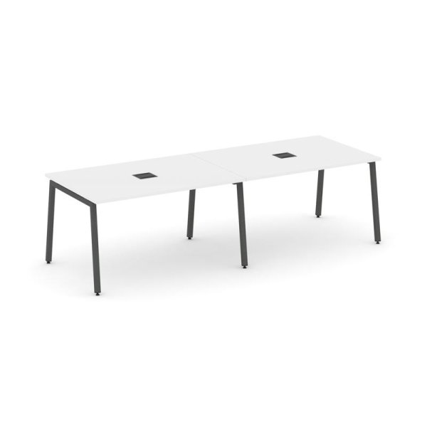 Стол переговорный SN-4A.SPRG-013 (2760х980х750) (Белый/Металл Антрацит)