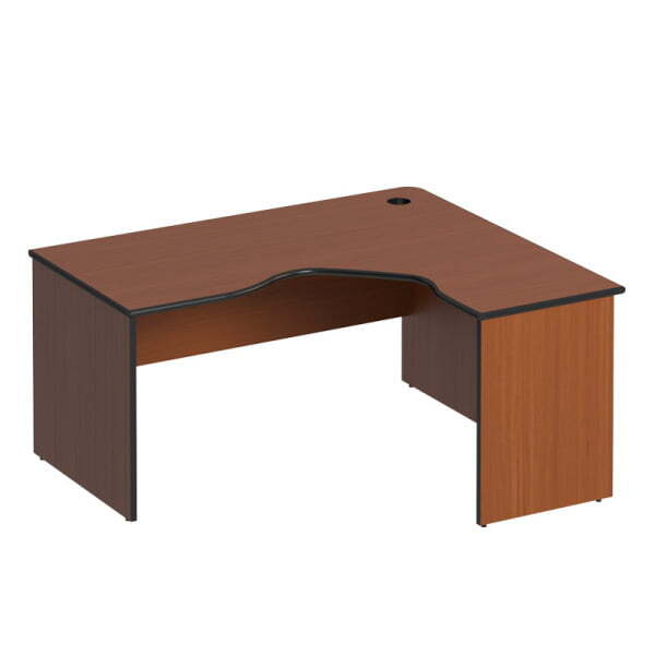 Стол письменный эргономичный правый Дин-Р ДР 141 1600x1400x750 (Французский орех)