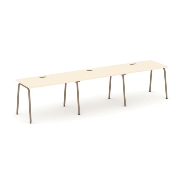 Рабочая станция 3 места ES.RS-3.2-LK (3540х730х750) (Сатин/Металл Латте)